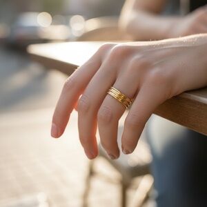 Elegant Gold Ring Set